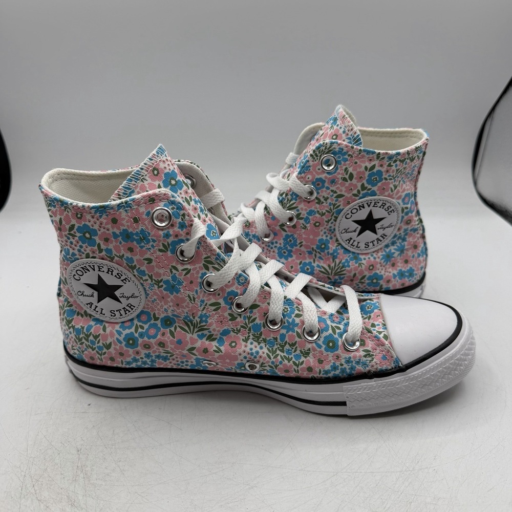 Converse Chuck Taylor All Star High Shoes Women Sz 8 Mini Flowers Floral A14980F - Picture 7 of 11